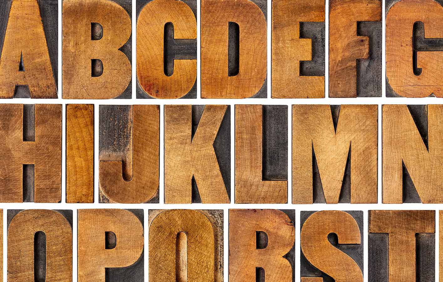 Alphabet aus Holz